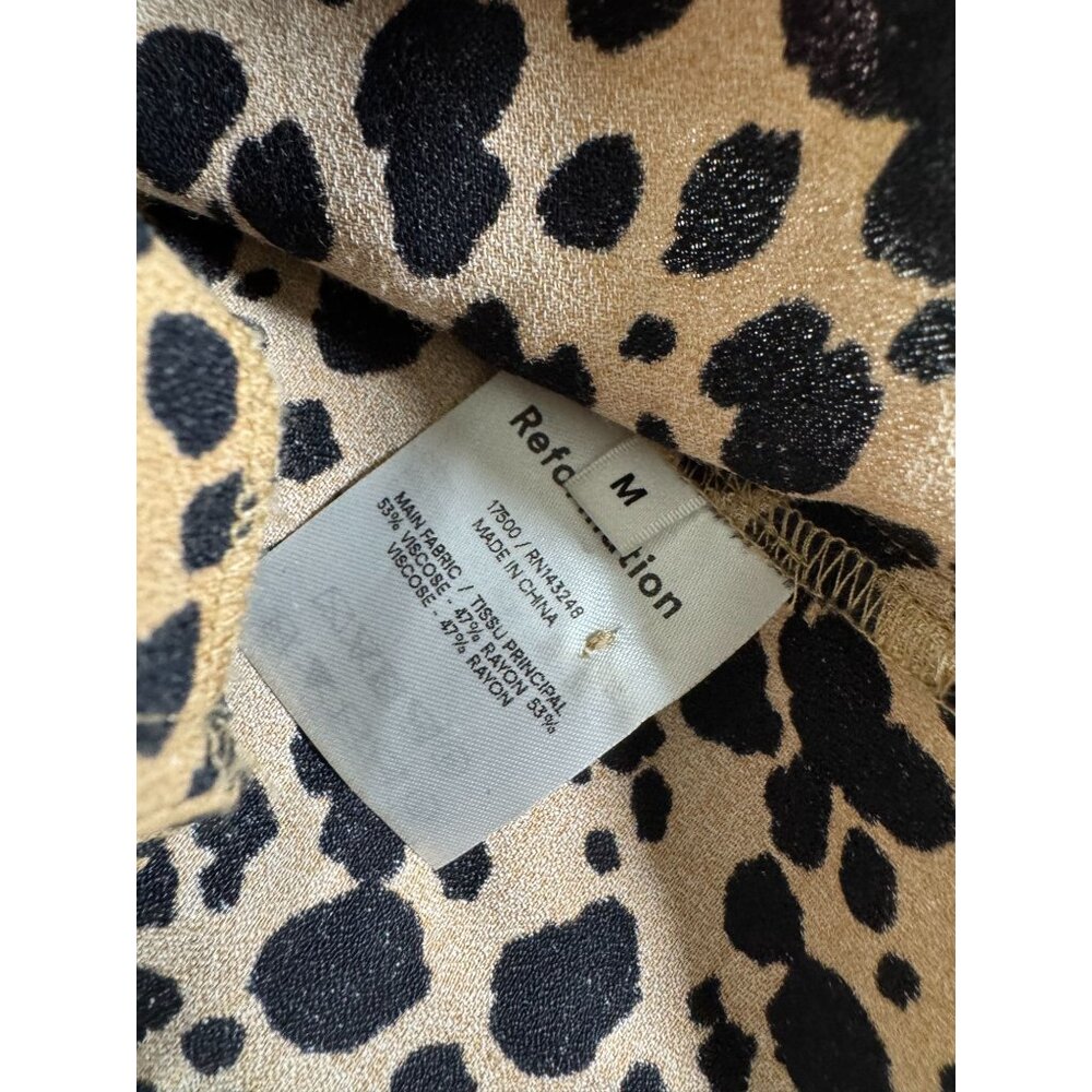 Reformation Leopard Button Front Long Sleeves Top… - image 16